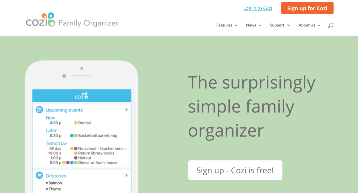 Cozi Family Organizer | Beanstalk Single Mums