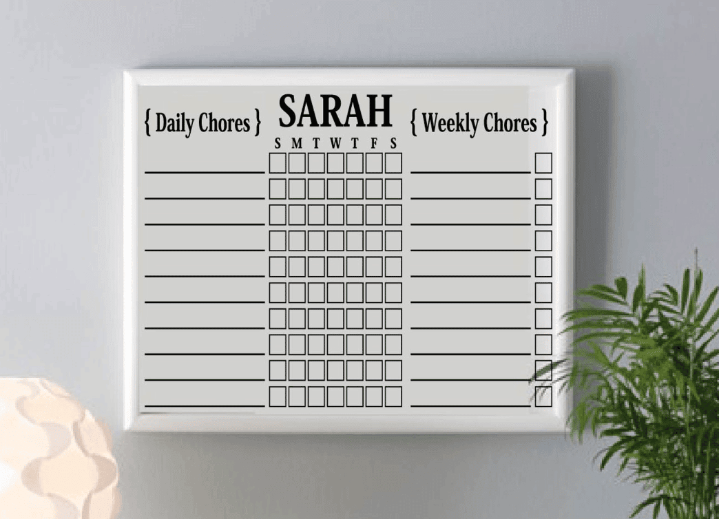 Chore chart for pocket money | Beanstalk Mums