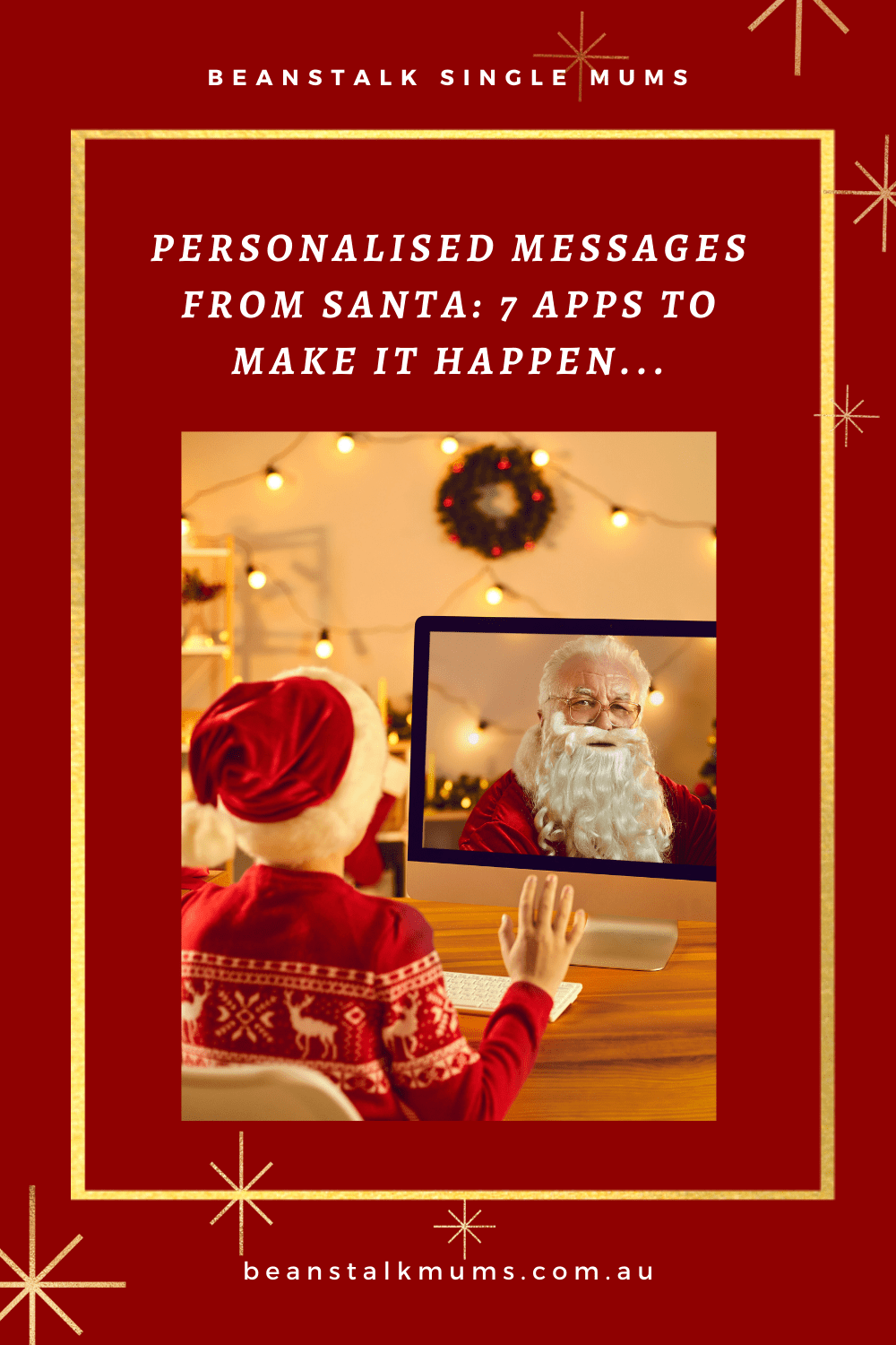 Personalised message from Santa | Beanstalk Single Mums Pinterest