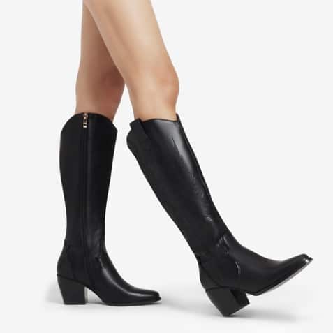 Slouchy Knee-High Cowboy Boots