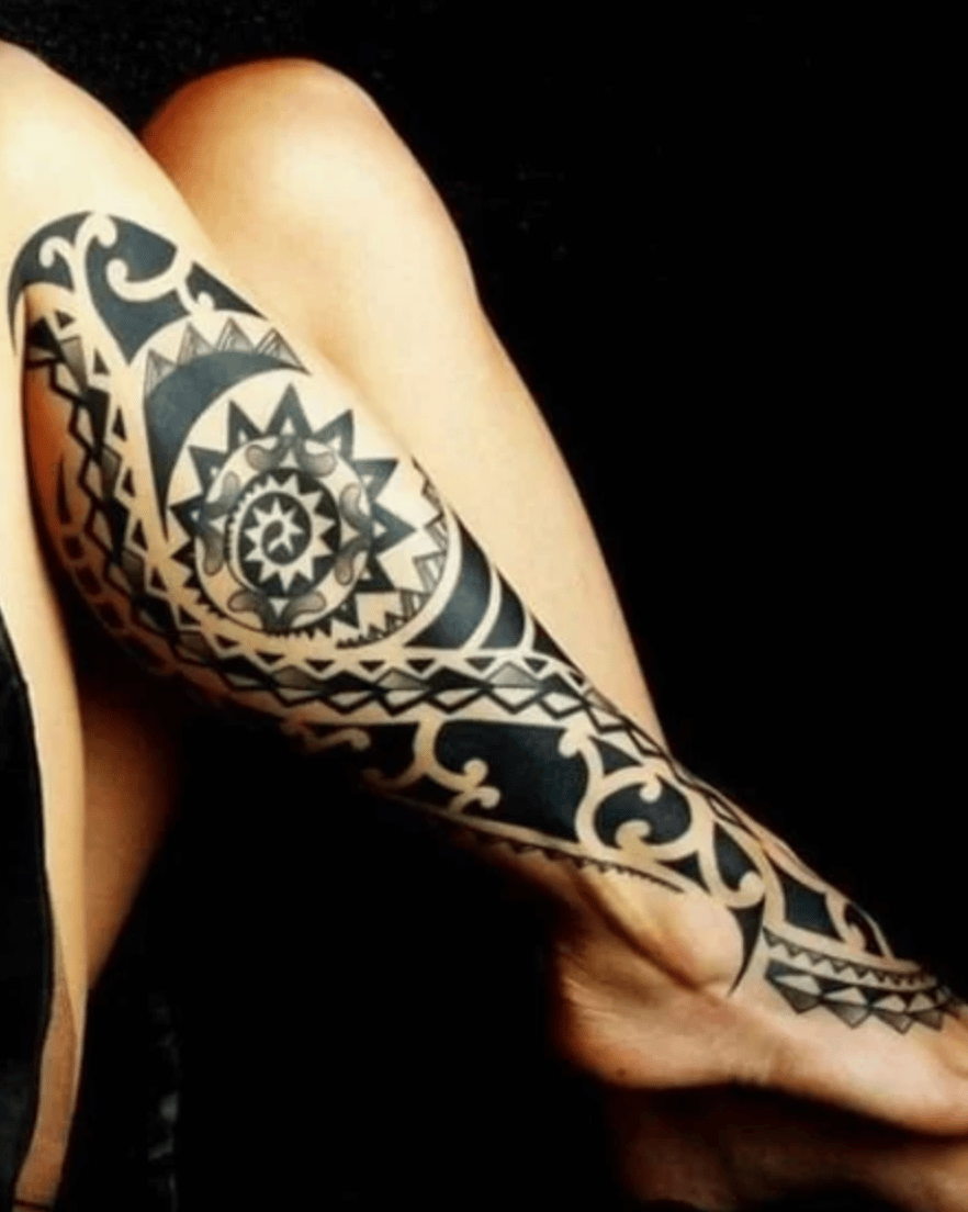 Tribal tattoo ideas for leg