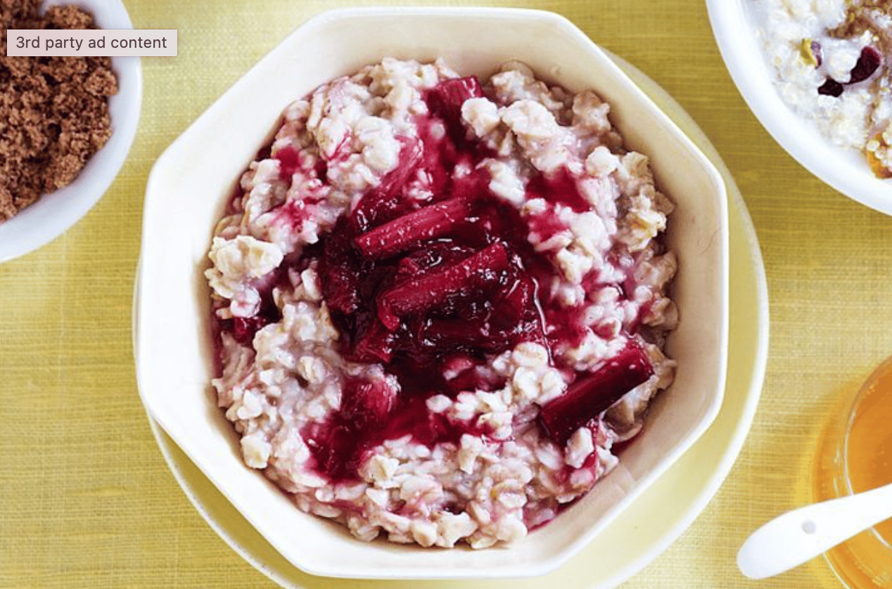 Rhubarb porridge recipes