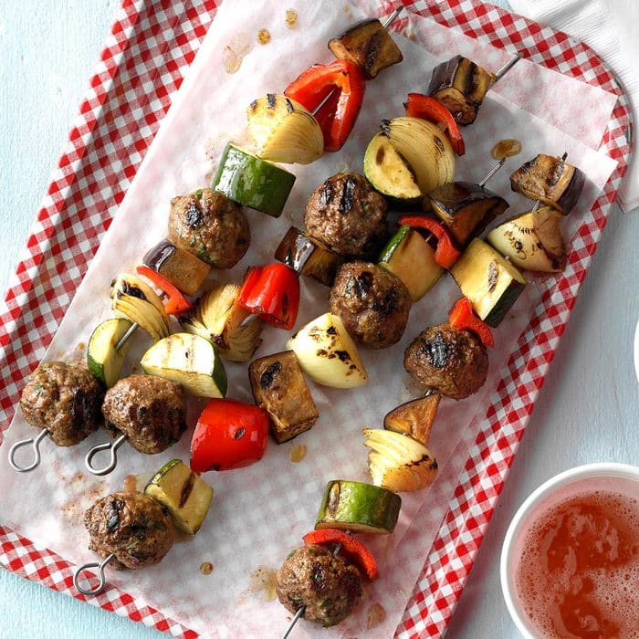 Italian Meatball Kabobs | Easy meals when camping