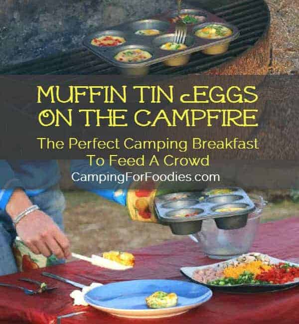 Muffin Tin Eggs on the Campfire