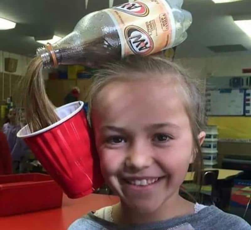 Pouring pop | Ideas for crazy hair day