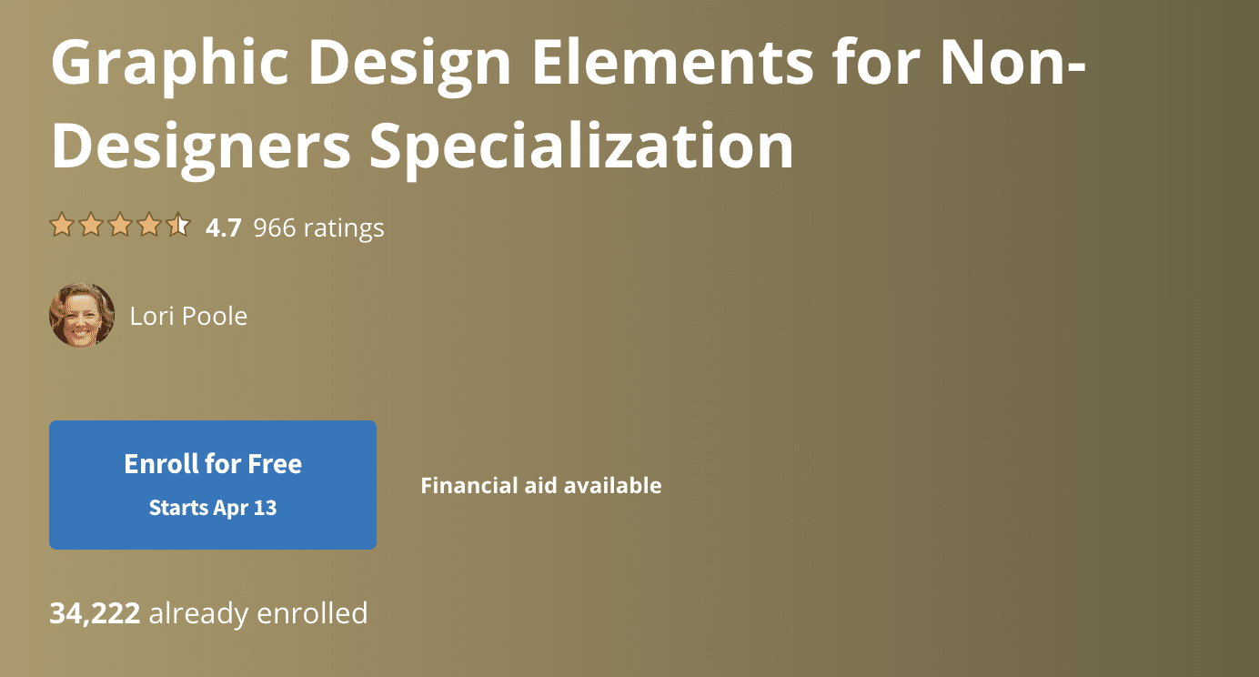 Graphic Design online courses Elements for Non-Designers Specialization