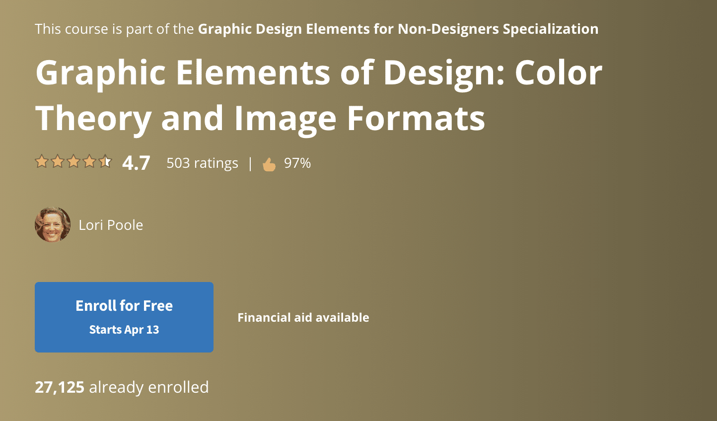 Graphic Elements of Design: Color Theory and Image Formats