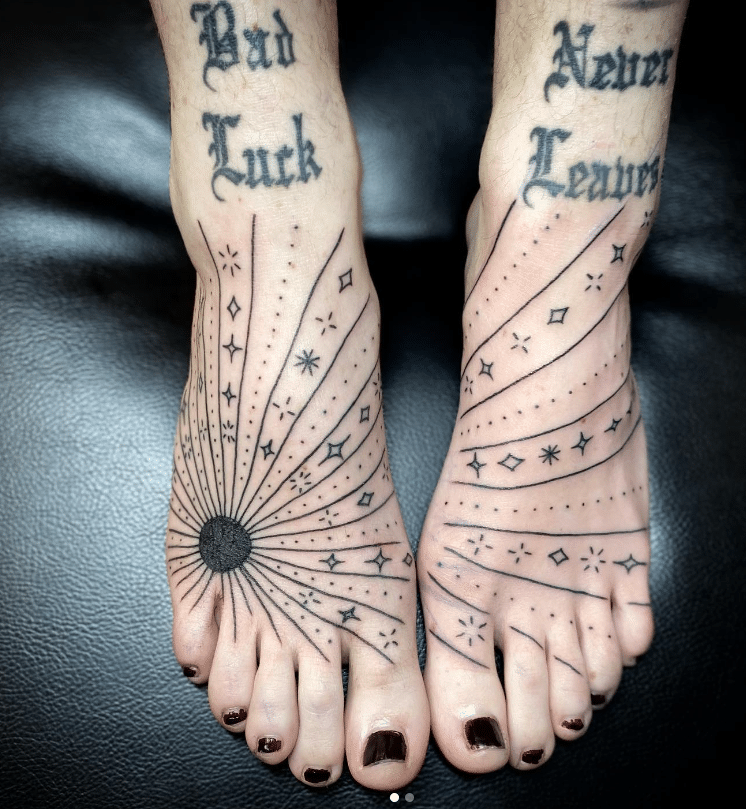 just keep swimming foot tattoo