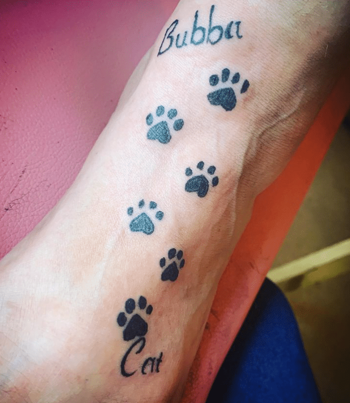Paw print | Foot tattoos for females