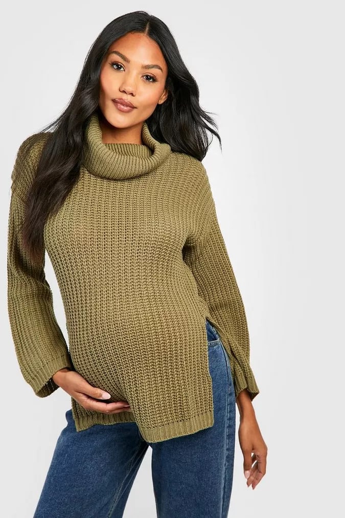Boohoo brown knit | Breast feeding jumpers