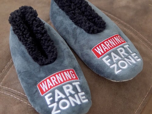 Fart zone slippers | Funny Father's Day gifts