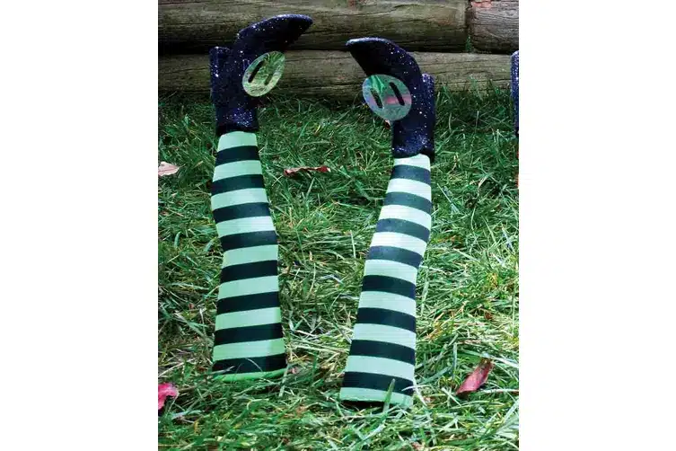 Green Witch Legs Halloween decorations in Australia