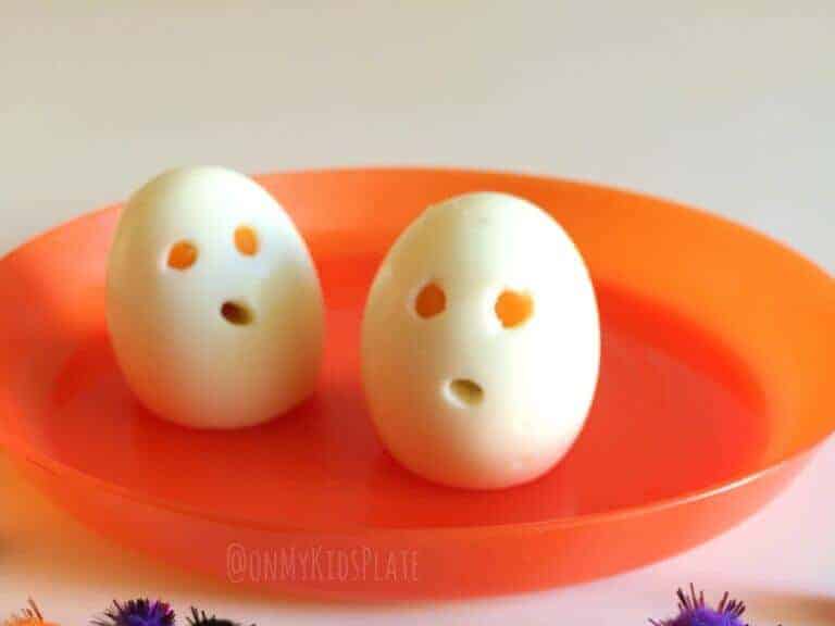 Halloween Ghostly Boiled Eggs Party Snack | Halloween Food