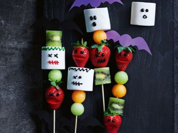 Halloween Spooky Fruit Kebabs