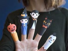 Halloween themed puppets | Halloween craft ideas