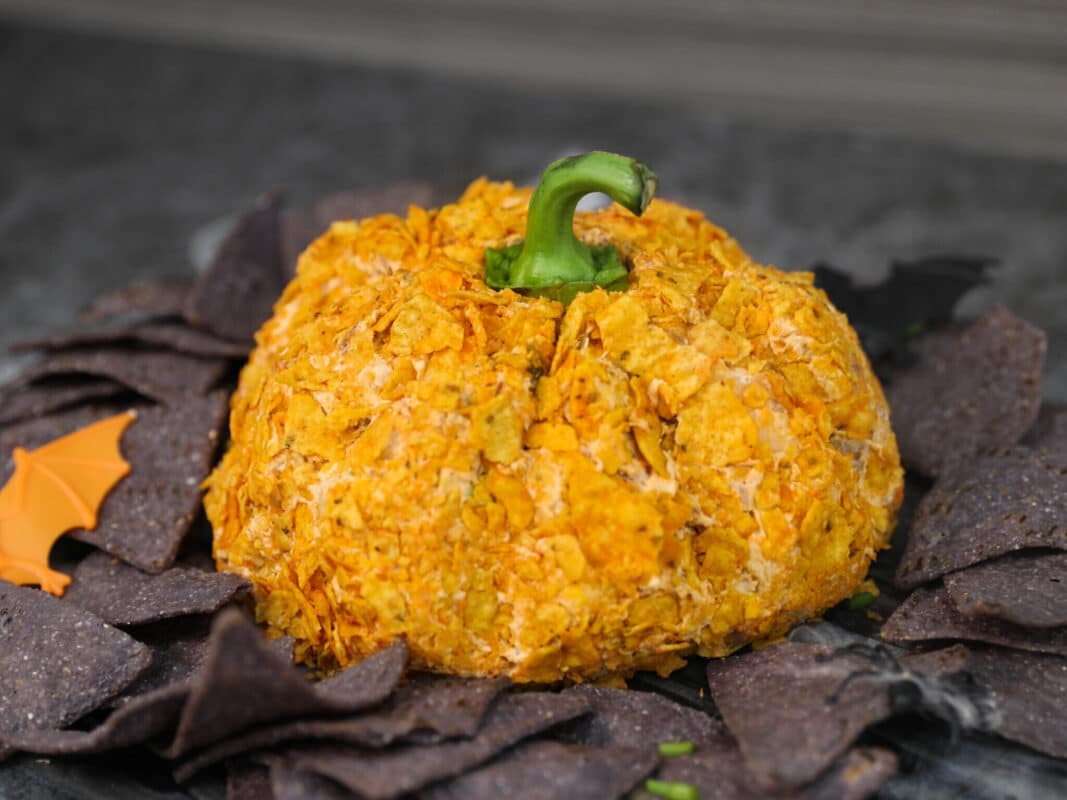 Jack O'lantern Cheese Balls | Halloween Food