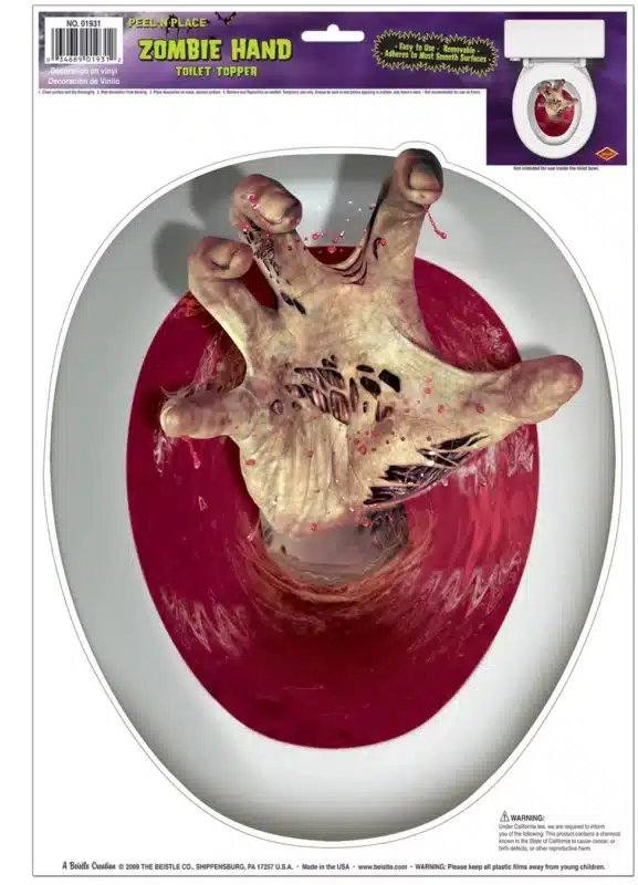 Zombie Hand Toilet Frightener Halloween decorations in Australia