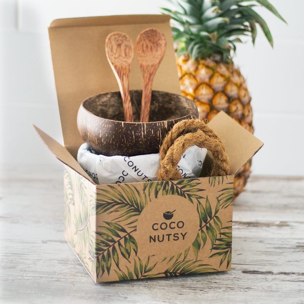 Tropical coconut bowl gift set | eco friendly present